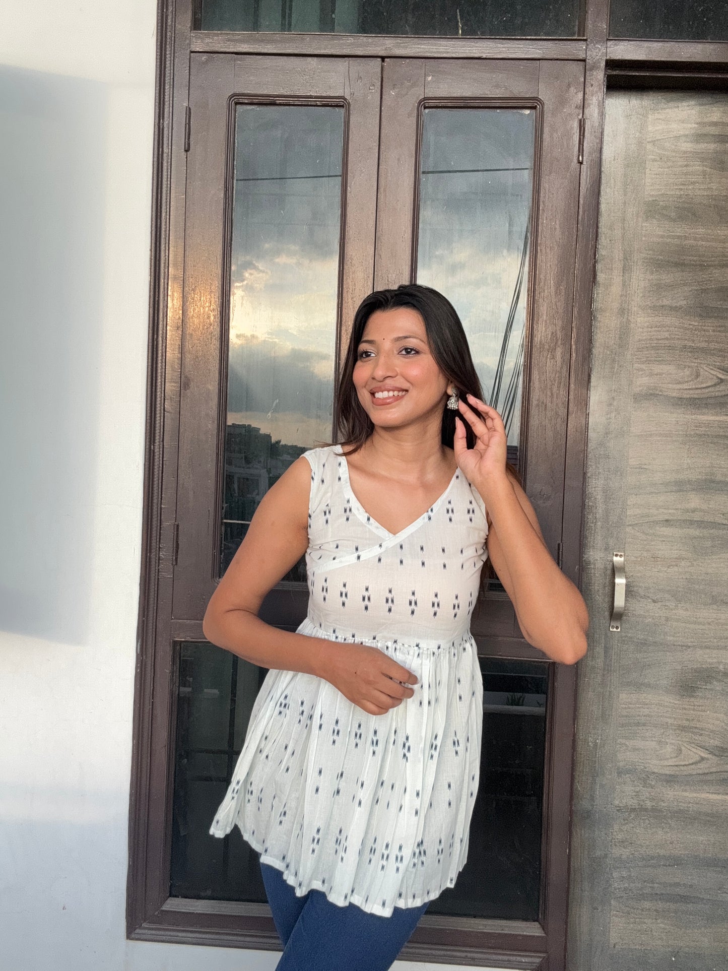 Saryana Ikat Breeze Cotton Sleeveless