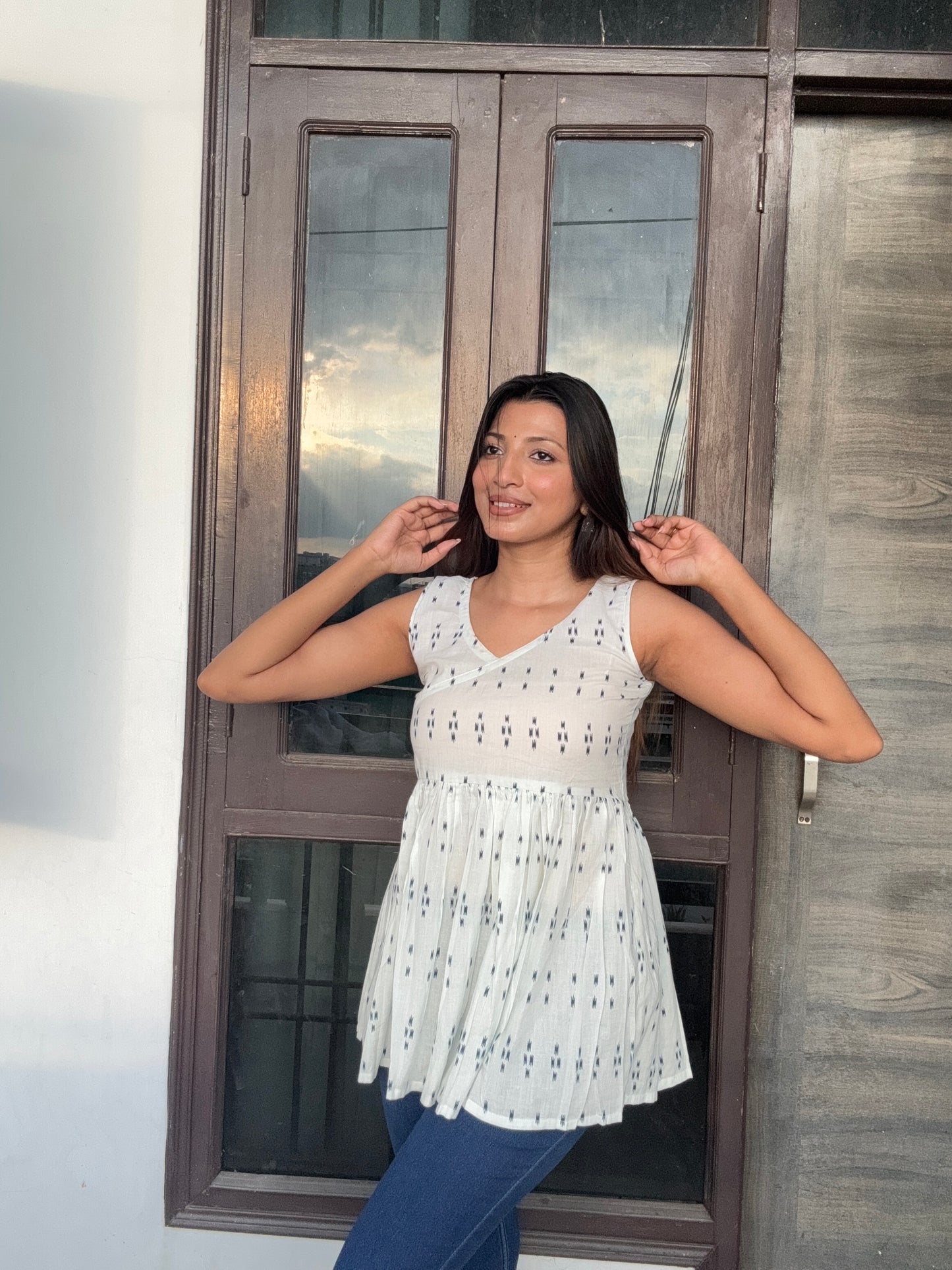 Saryana Ikat Breeze Cotton Sleeveless