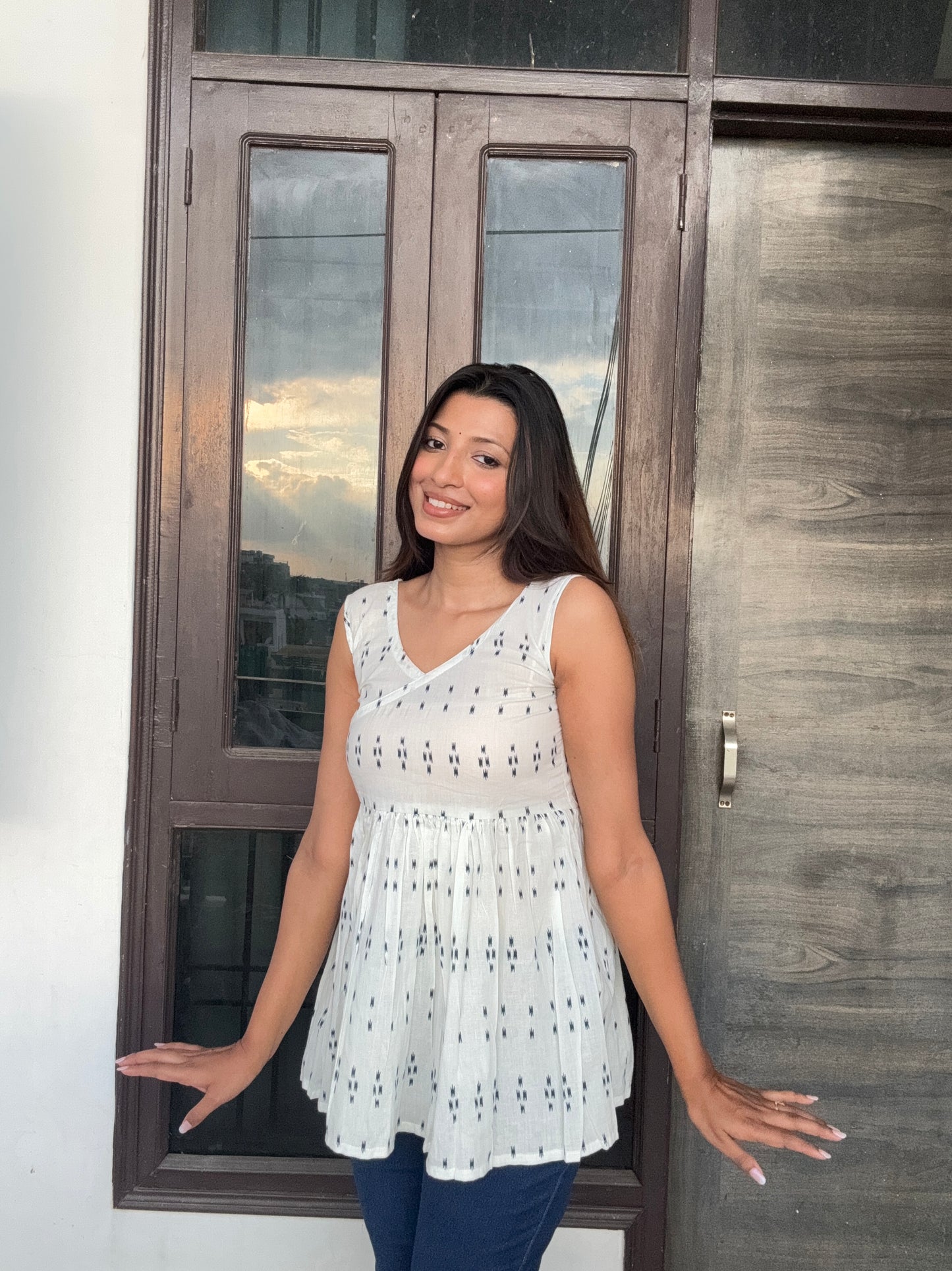 Saryana Ikat Breeze Cotton Sleeveless