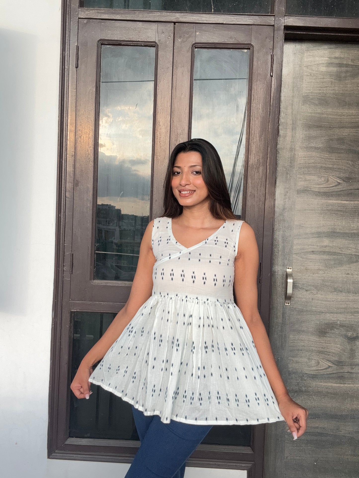 Saryana Ikat Breeze Cotton Sleeveless