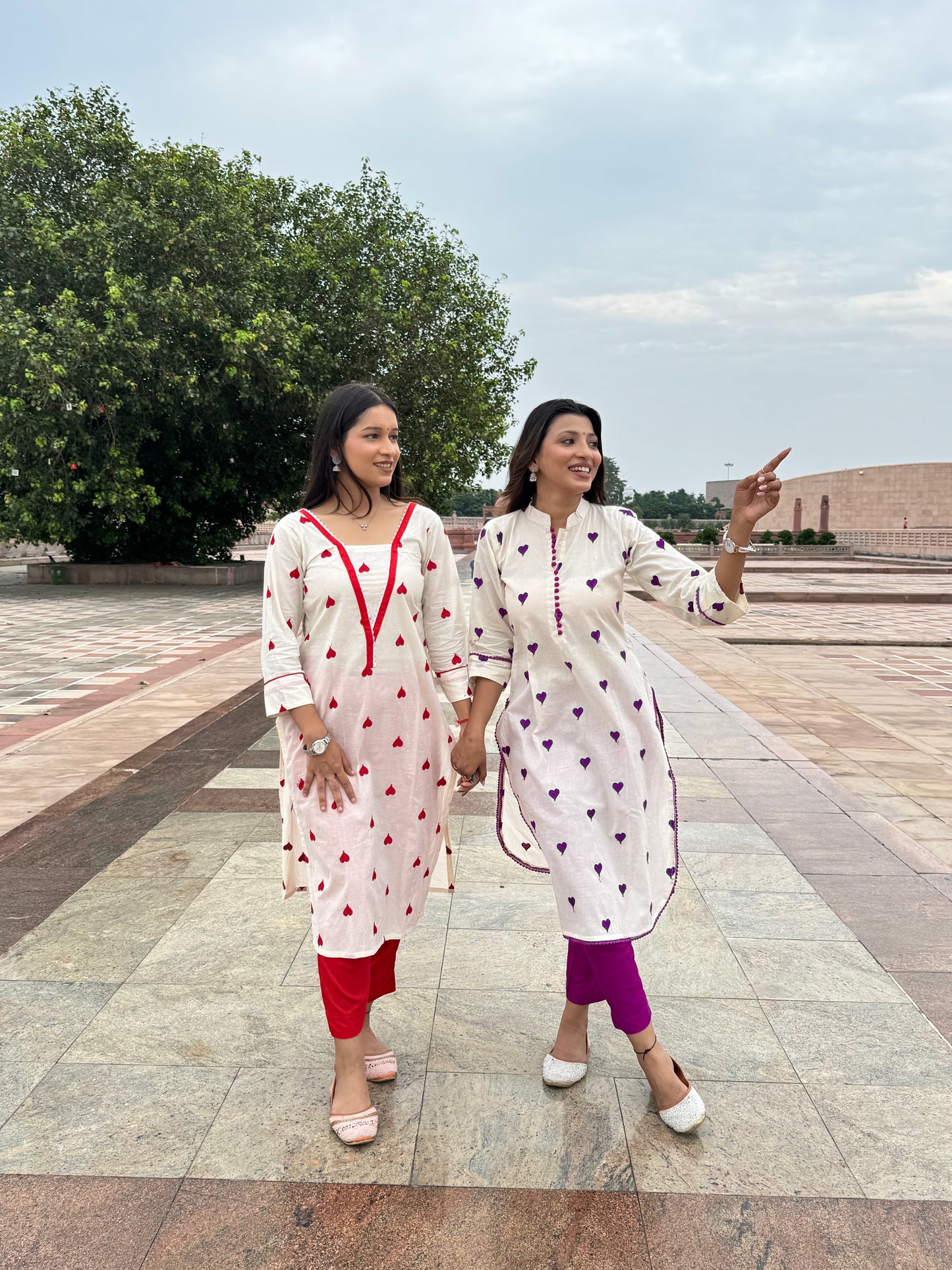 Twin Heart Kurti Set