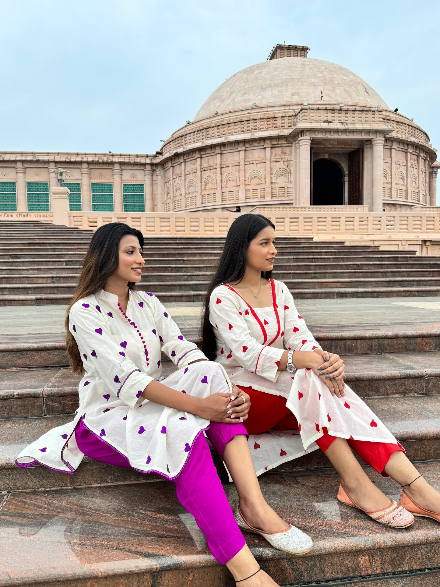 Twin Heart Kurti Set