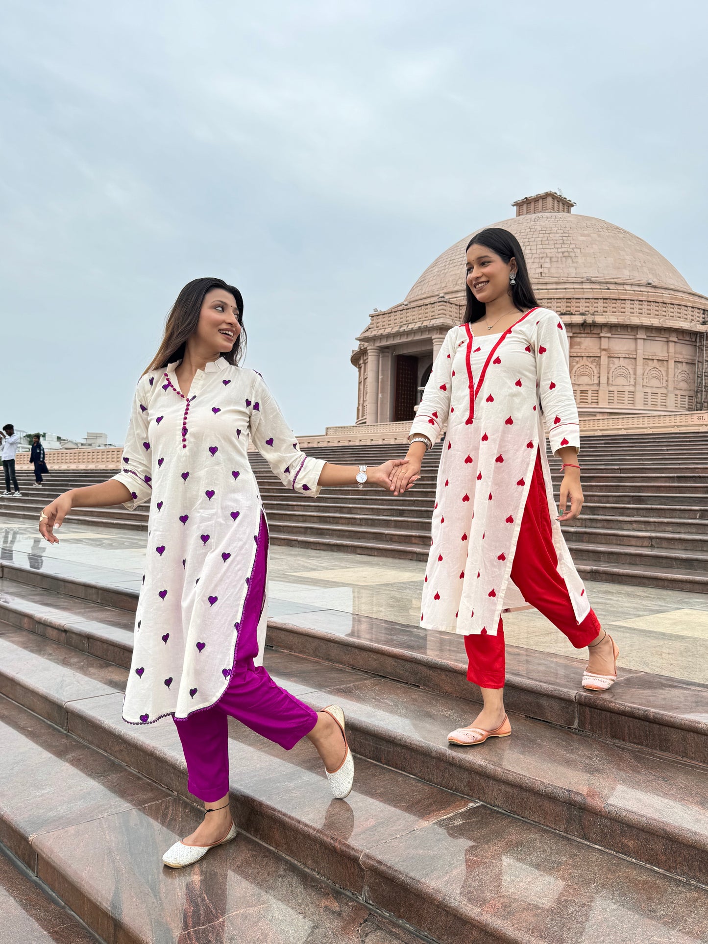 Twin Heart Kurti Set