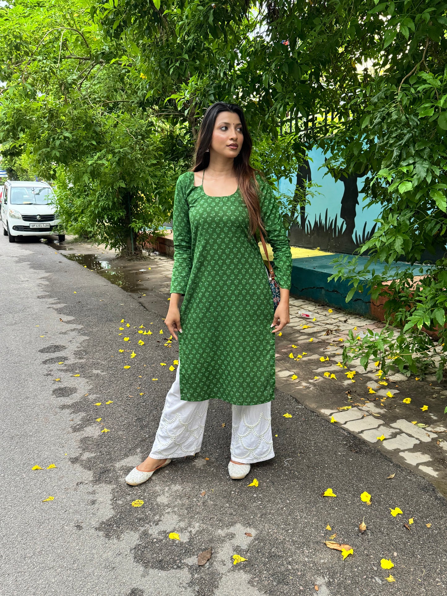 Saryana - Women's Green Kurti for Sawan 2025