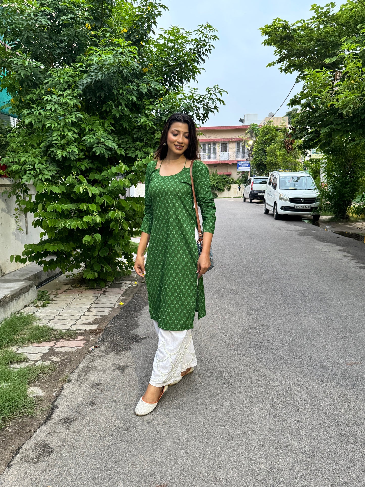 Saryana - Women's Green Kurti for Sawan 2025