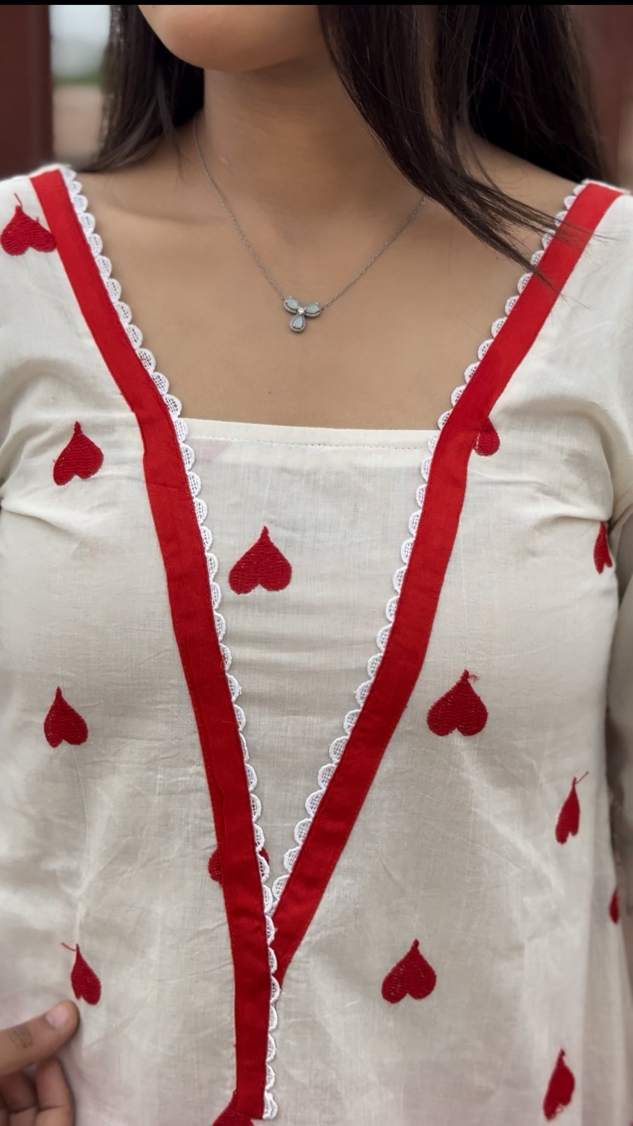 Twin Heart Kurti Set