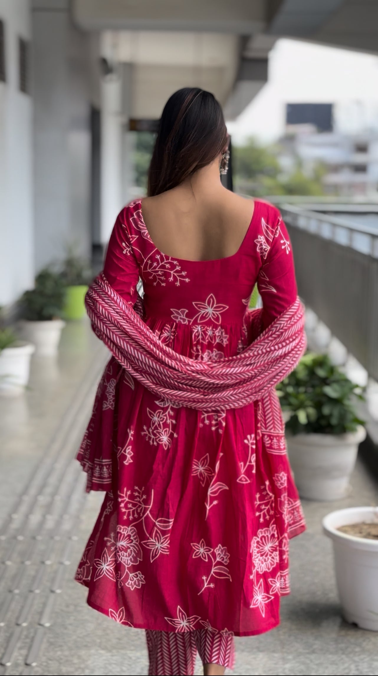 Padma Pink Blossom Kurti Set