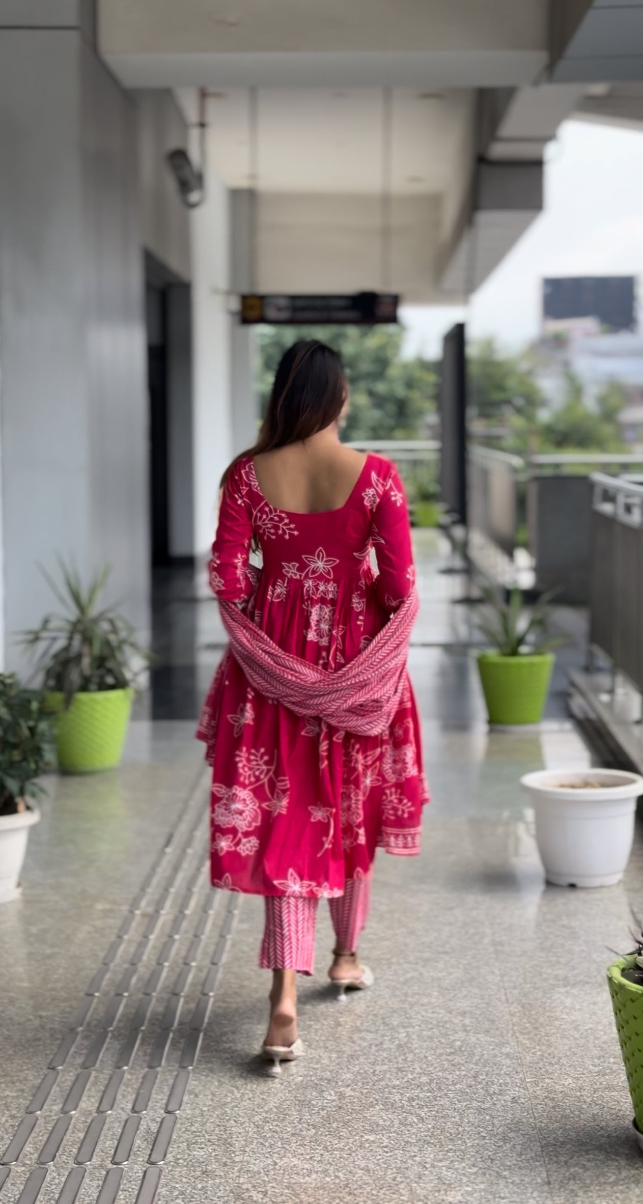 Padma Pink Blossom Kurti Set
