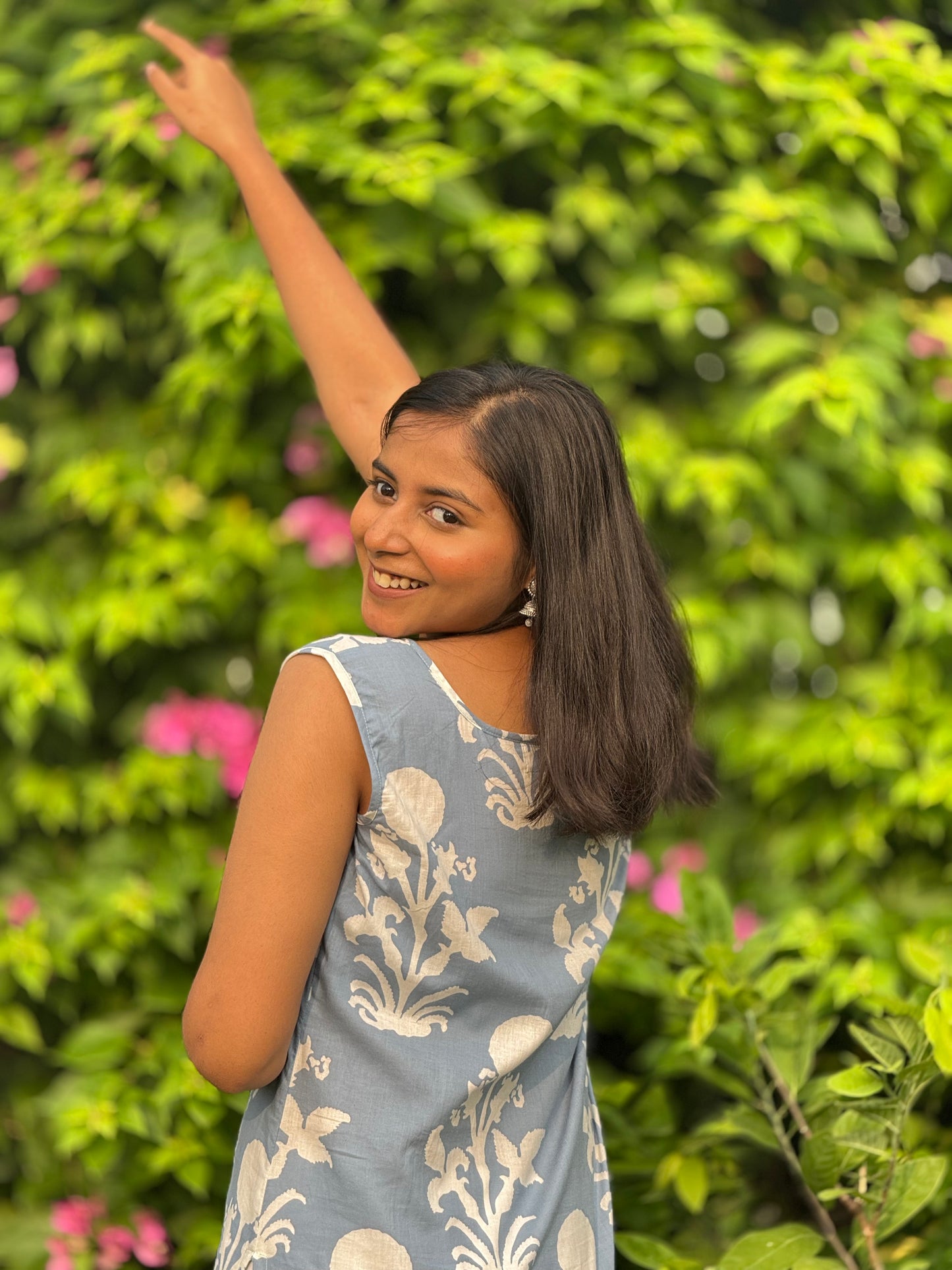Saryana Sky Blue Long Kurti
